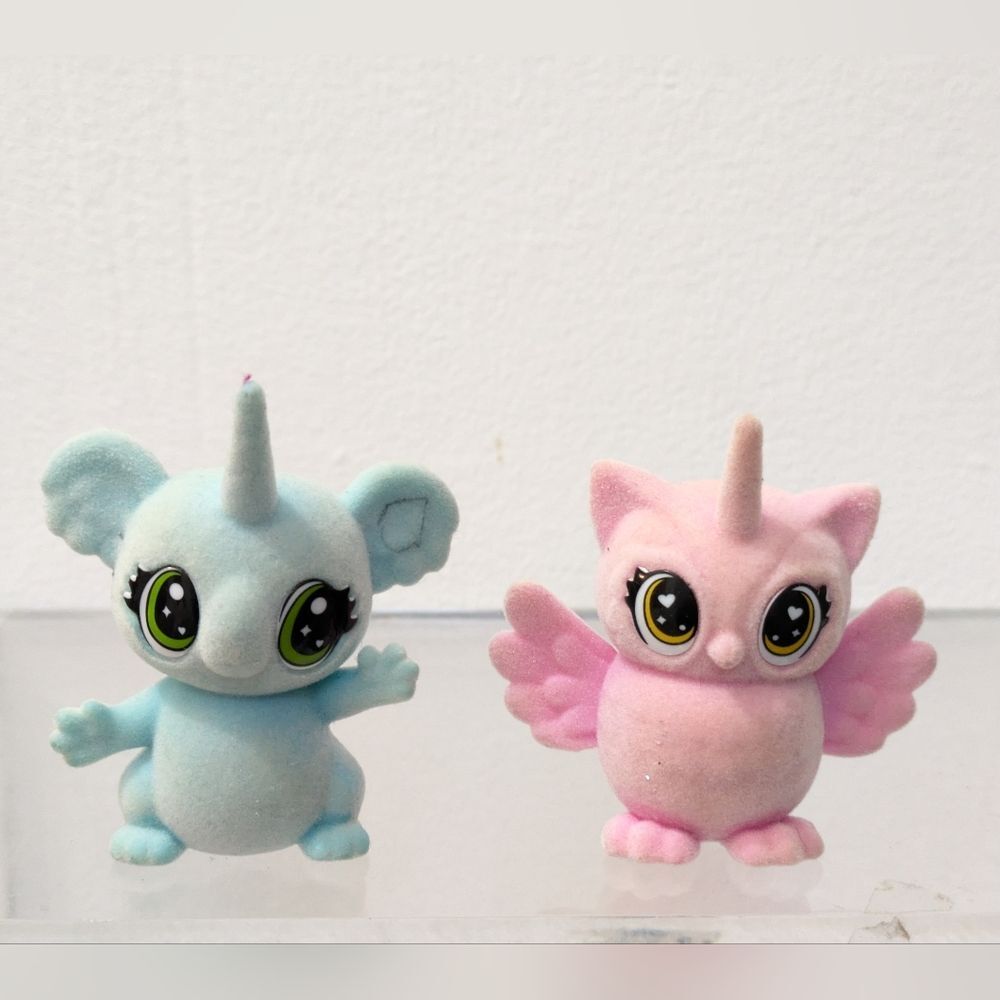 Crayola Scribble Scrubbie Peculiar Pets Fuzzy Pink Owl Blue Koala Uni-Pets 2 Set